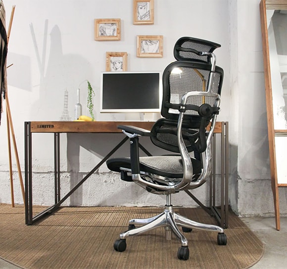 【美品】　エルゴヒューマンプロ　オットマン内蔵型 エルゴヒューマン プロ / オットマン内蔵型 / ヘッドレスト有り